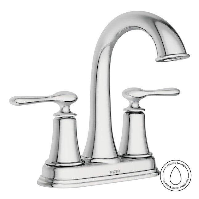 Moen Ellicott 84092 2-Handle Centerset Bathroom Faucet & Drain Assembly - Chrome