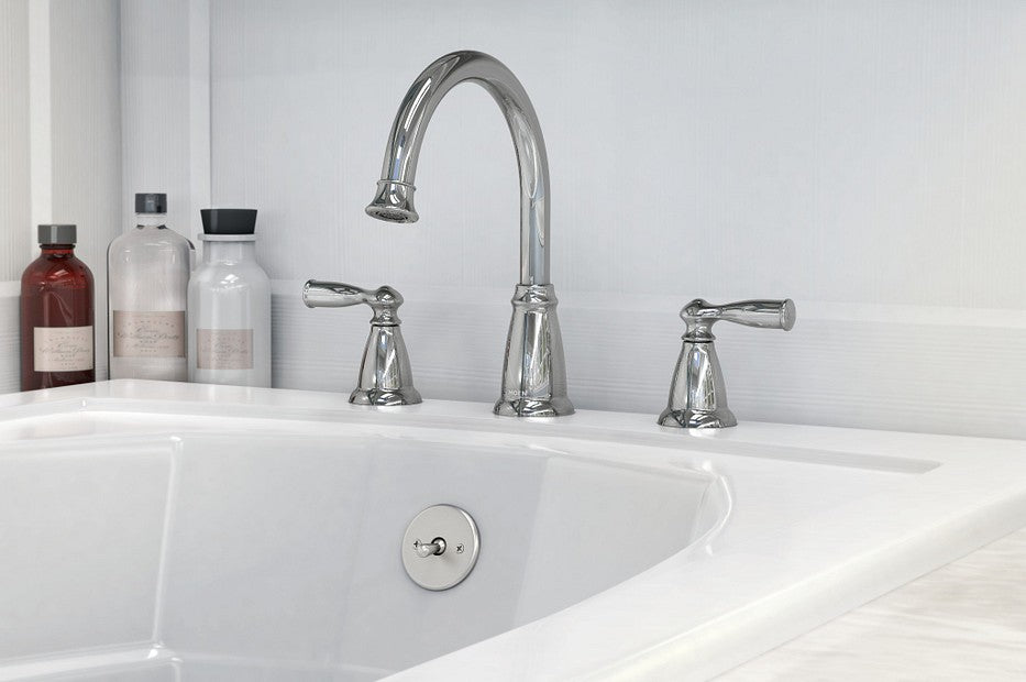 Moen Banbury 86924 Chrome l 2-Handle Roman High Arc Tub Faucet w/ Valve