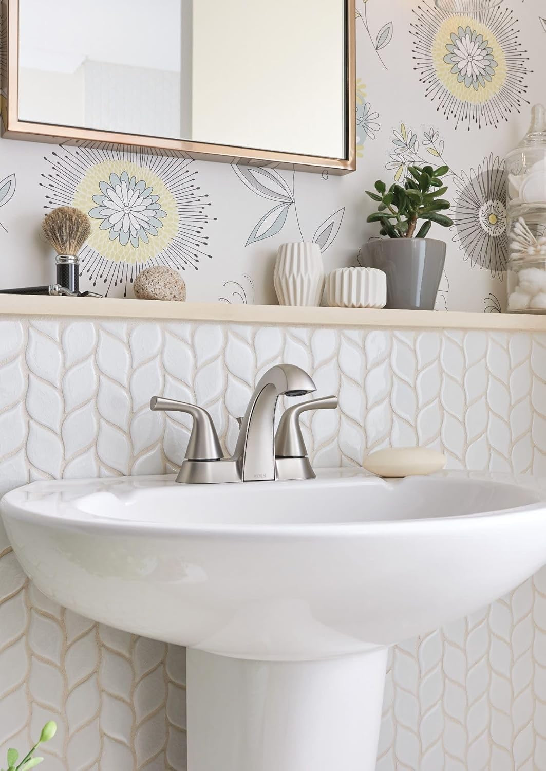 Moen Haber 84768SRN Bathroom Spot Resistant Faucet Brushed Nickel Finish