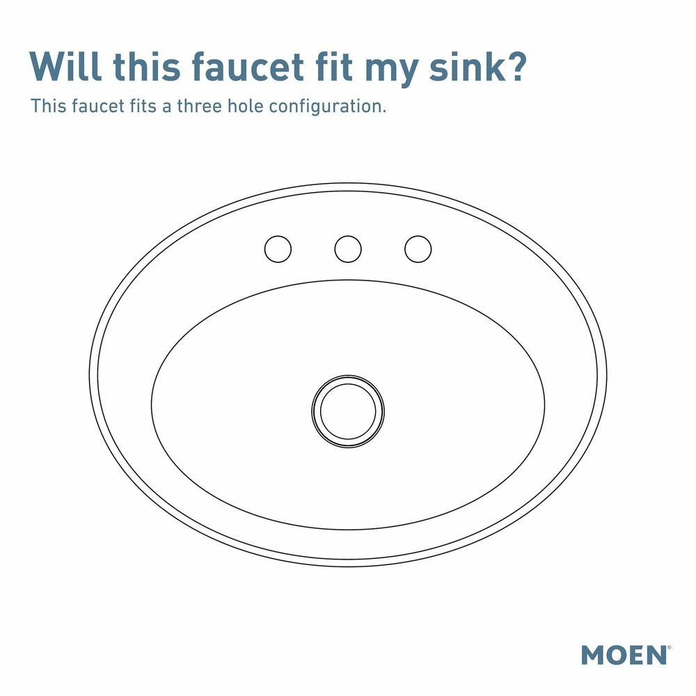 Moen 84141BL Zyla Two-Handle High Arc Bathroom Faucet Matte Black