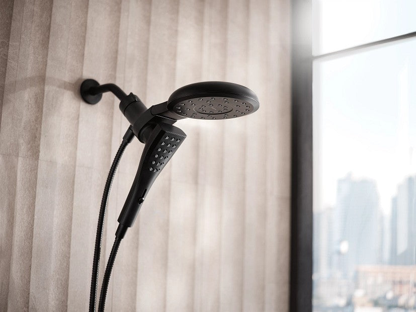 Moen 220C3EPBL Verso Multi Function 7" Diameter Spray Shower Head - Matte Black