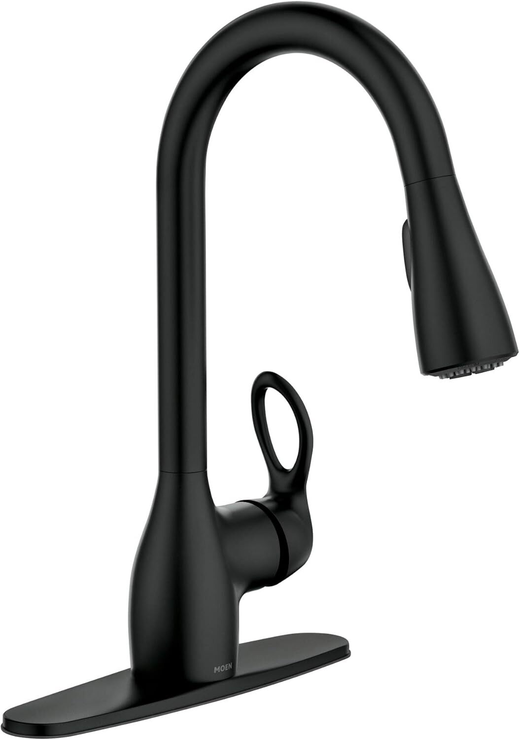 MOEN Kleo Single-Handle Pull-Down Sprayer Kitchen Faucet in Matte Black CA87011B