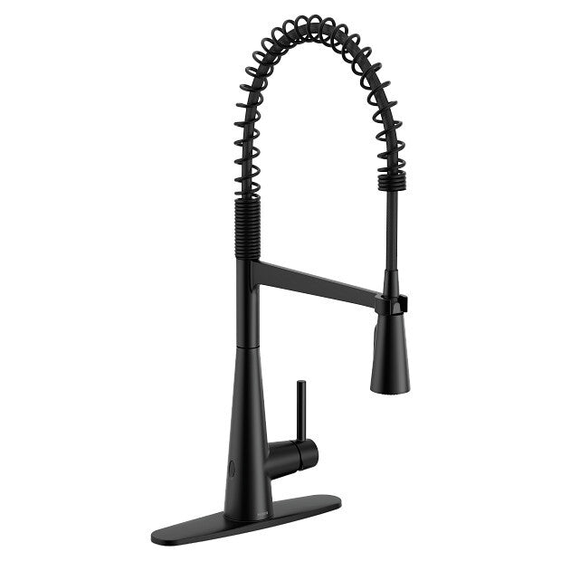 Moen 5925EWBL Sleek 1.5 GPM Single Hole Pre-Rinse Pull Down Kitchen Faucet