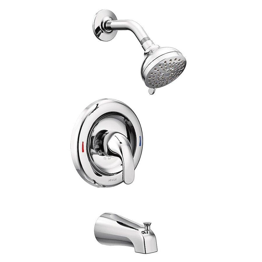Moen Adler Chrome 1-handle Multi-function 3.5-Inches Round Bathtub 82603 W/Valve
