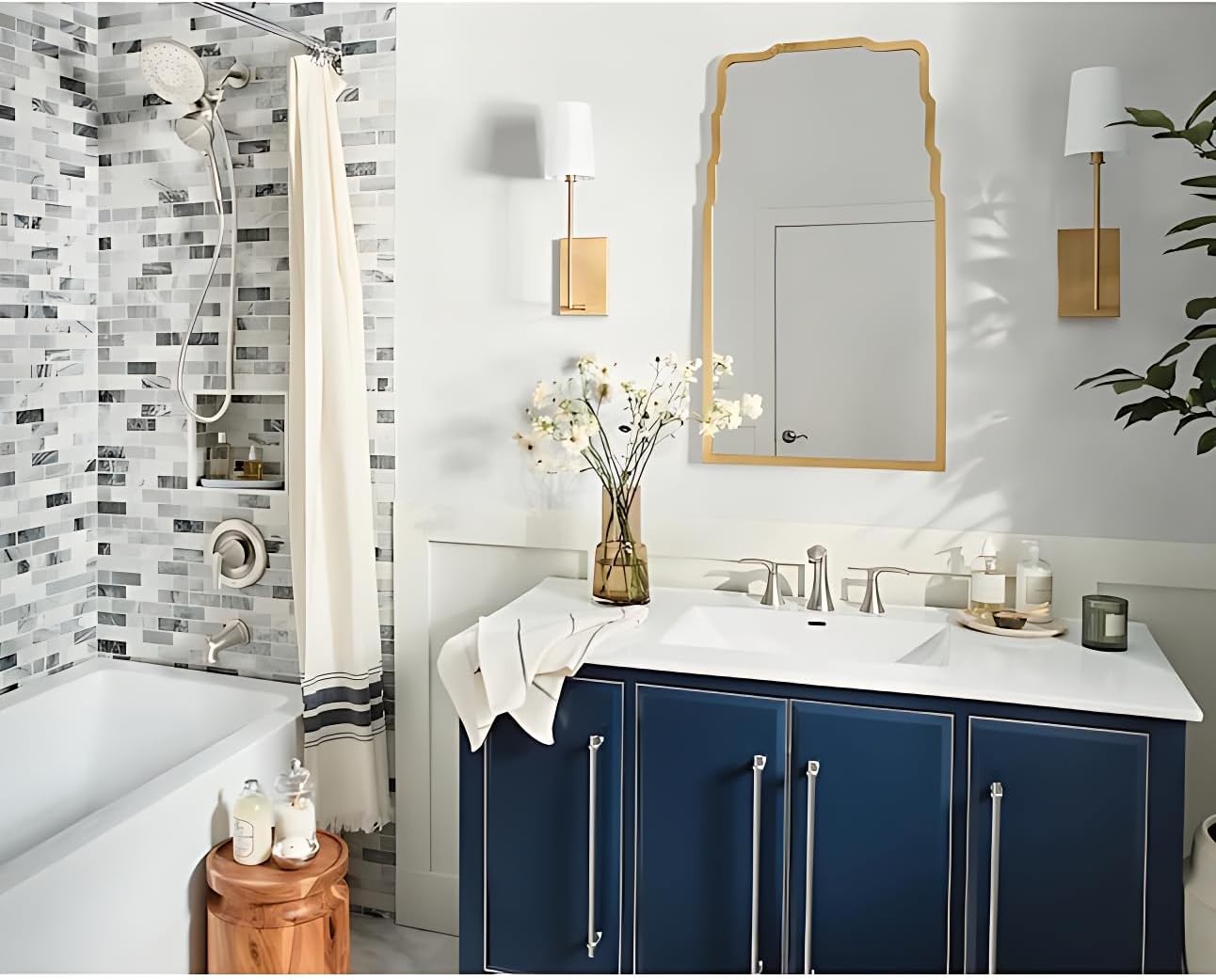 MOEN Graeden 82137SRN Magnetix 1-Handle Tub & Shower Faucet Spot Resist Nickel
