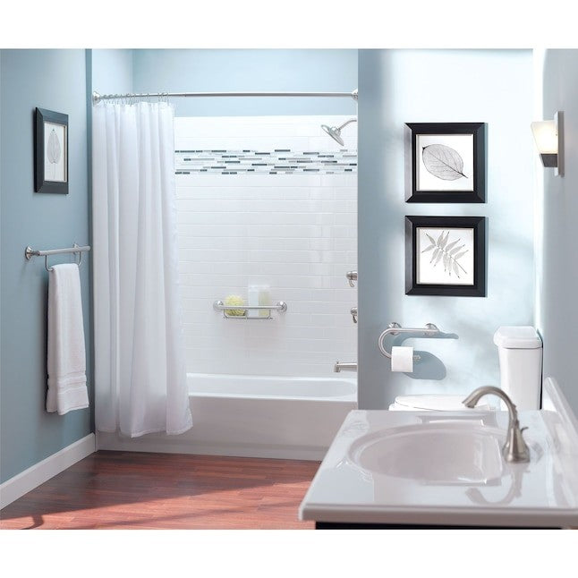 Moen LR2352DBN Bathroom Designer Grab Bar & Toilet Paper Holder - Brushed Nickel