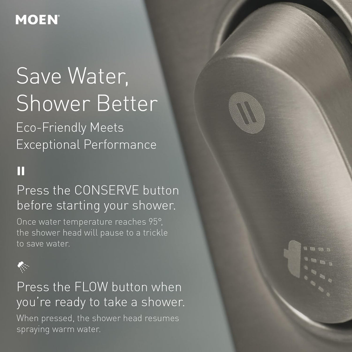 MOEN 230H2EP Verso Magnetix 5" Handheld Saves Hot Water 1.75 GPM - Chrome
