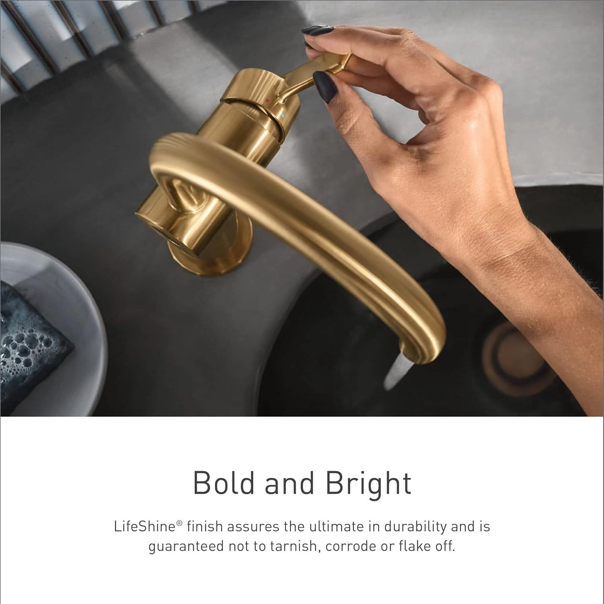 Moen 3868EPBG Eco-Performance Handheld Showerhead W/ Slide Bar - Brushed Gold