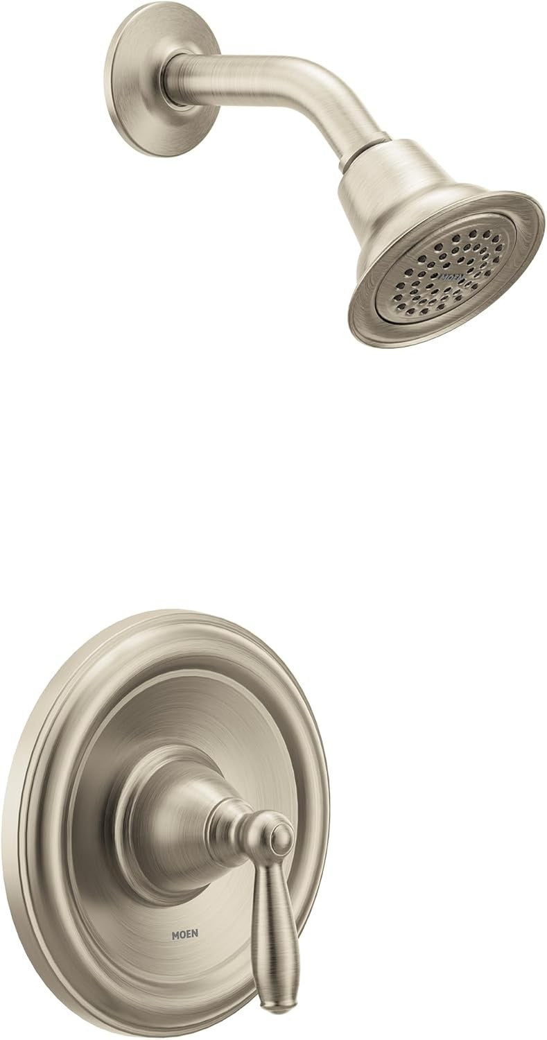 Moen T2152BN BRANTFORD Posi-Temp Shower Trim Kit w/ Head Brushed Nickel