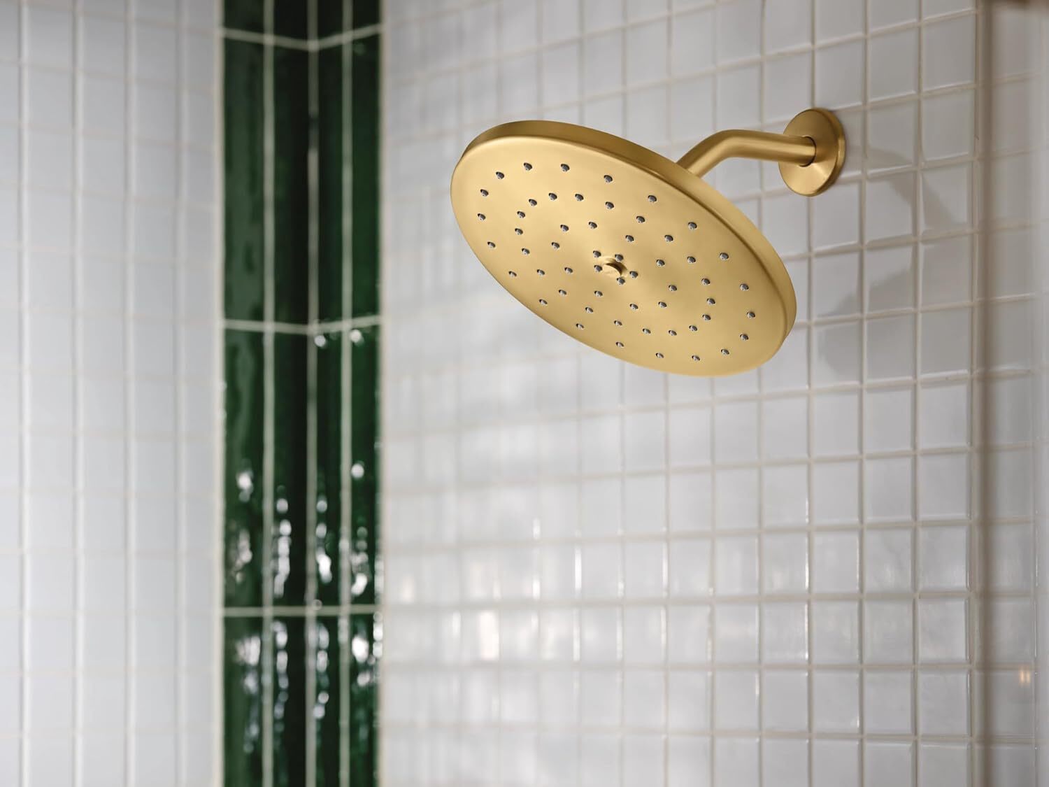 Moen S112BG Waterhill 2.5 GPM Single Function Rain Shower Head - Brushed Gold