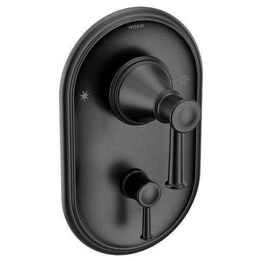 Moen T2310BL Belfield 3-Function 2-Handle Transfer Diverter Trim - Matte Black