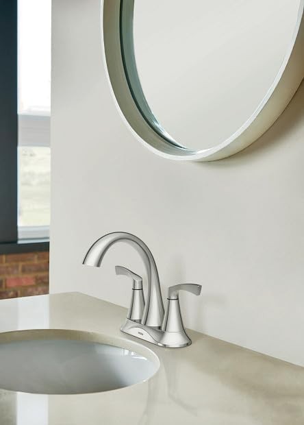 MOEN Korek 84467 4" 2-Handle Centerset Bathroom Sink Faucet - Chrome