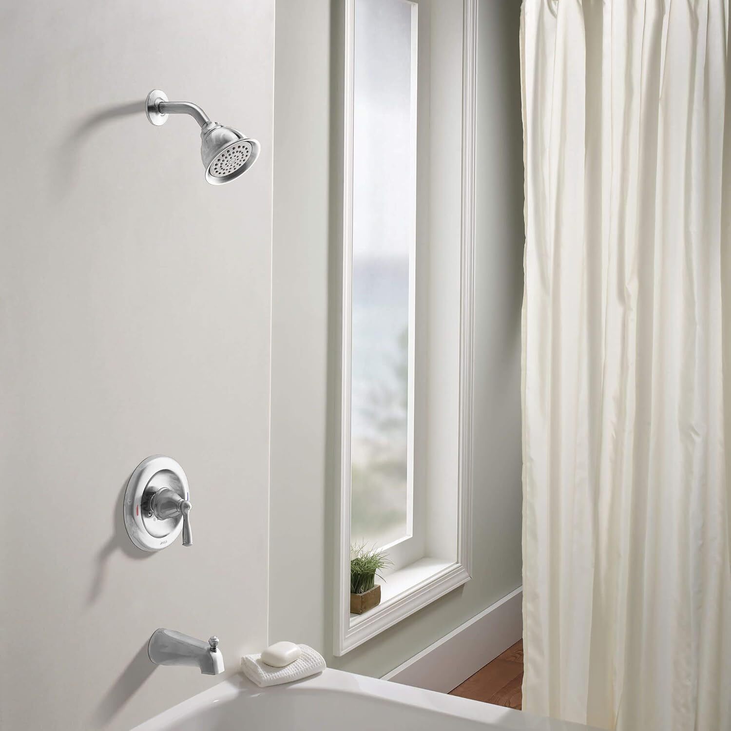 Moen Banbury 82910 Tub Shower Faucet Trim Set, Posi-Temp VALVE INCLUDED - Chrome