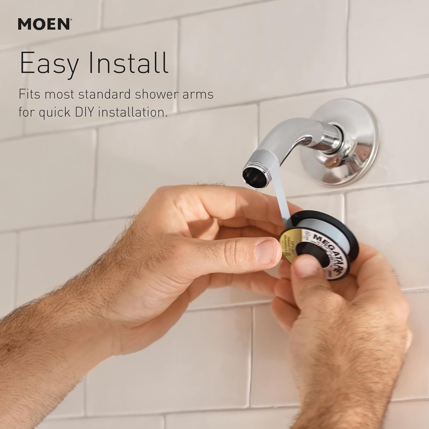 Moen S6320BG Velocity Brushed Gold Two-Function Rainshower 8-Inch Shower Head