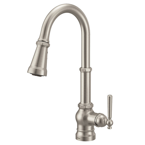 Moen S72003SRS Paterson 1.5 GPM 1 Hole Pull Down Kitchen Faucet - Stainless 