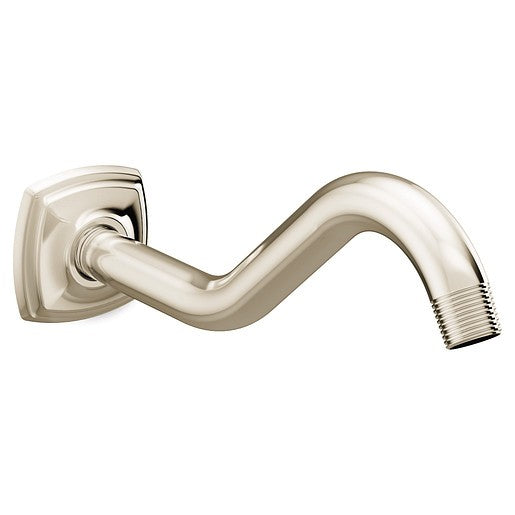 Moen 161951NL Curved 8.75-Inch Shower Arm & Wall Flange - Polished Nickel