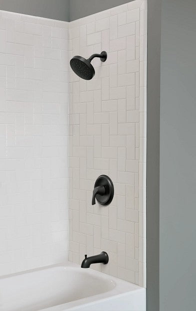 Moen 82466BL Korek Single-Handle Tub & Shower Faucet Set With Valve Matte Black