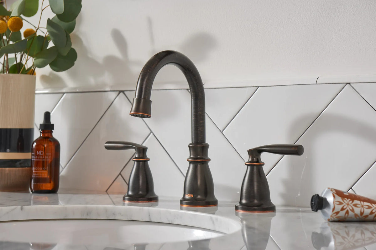 Moen 84539BRB Hilliard 2-Handle High Arc Lavatory Faucet - Mediterranean Bronze