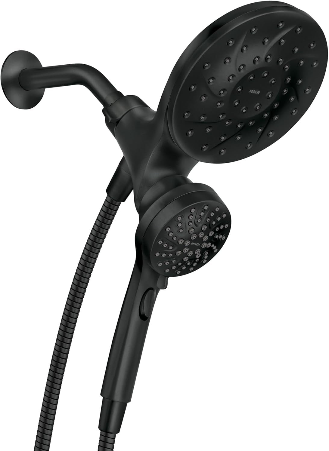 MOEN 26008BL Attract Magnetix 6-Spray 7" Dual Rainshower Combo - Matte Black
