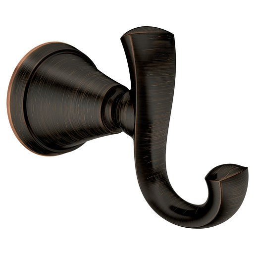 Moen MY4803BRB Tiffin Robe Hook With Press & Mark Stamp - Mediterranean Bronze