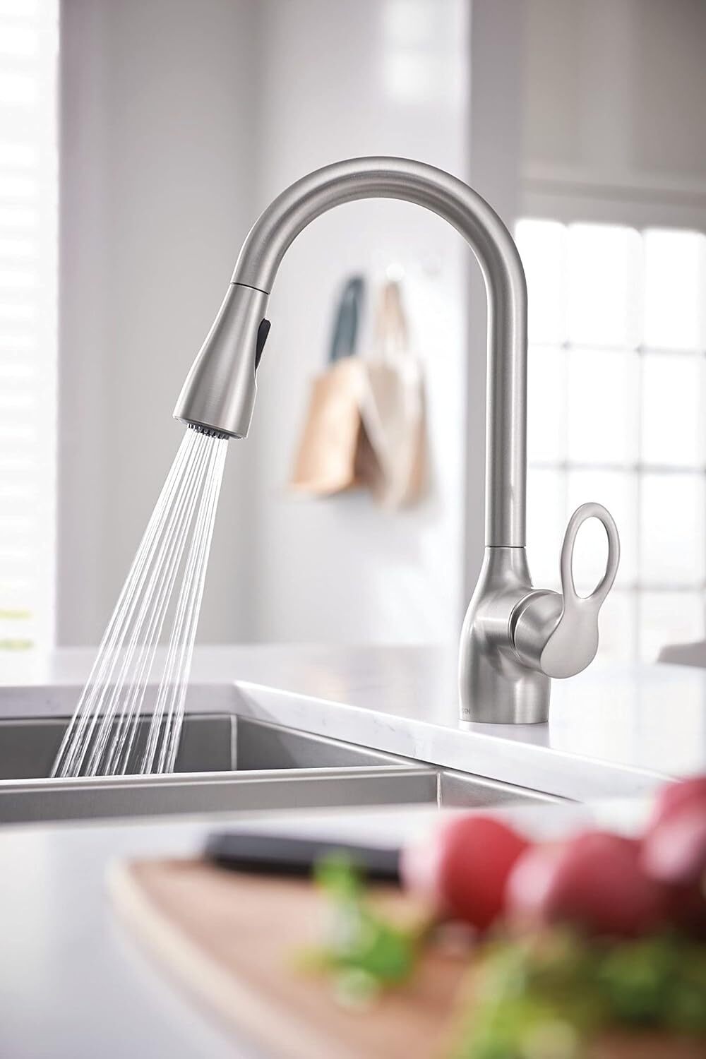 Moen Kleo Spot Resist Stainless One-Handle Pulldown Kitchen Faucet - CA87011SRS