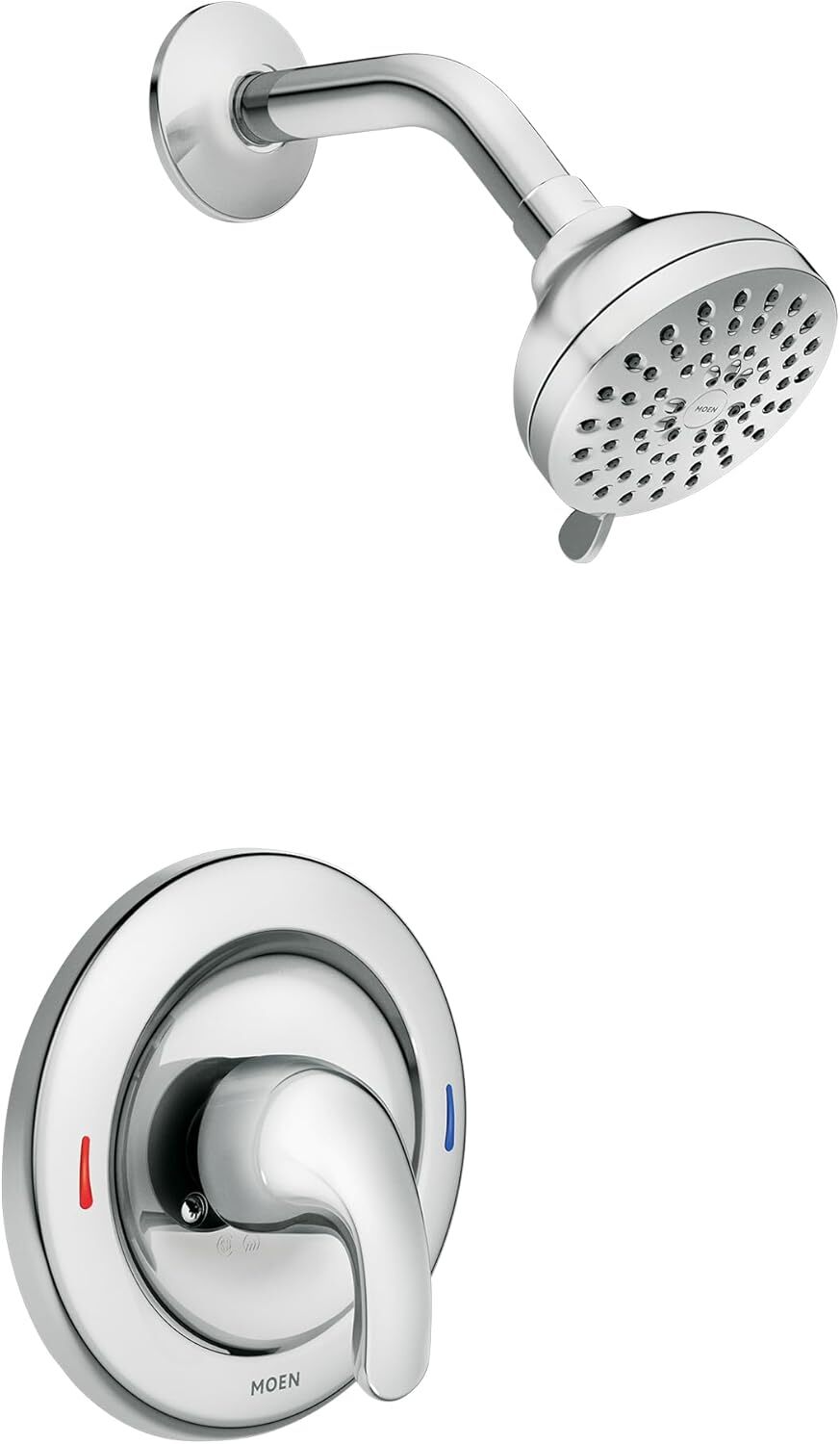 Moen Adler Chrome One-Handle Tub & Shower Faucet Multi-Function Showerhead 82604