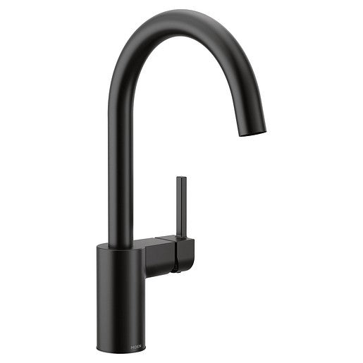 Moen 7365BL Align 1-Handle High-Arc Kitchen & Bar Faucet - Matte Black