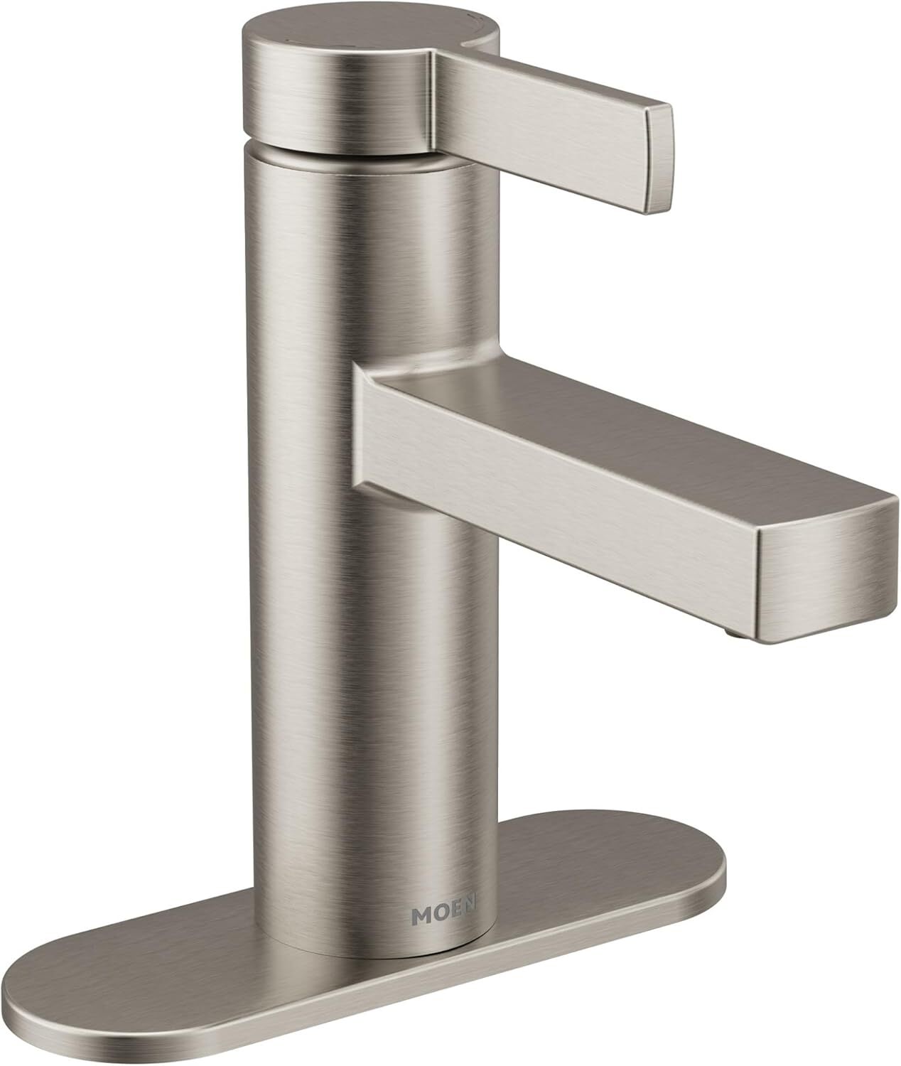 Moen 84774SRN Beric 1-Hole/Centerset Modern Bathroom Faucet - Brushed Nickel