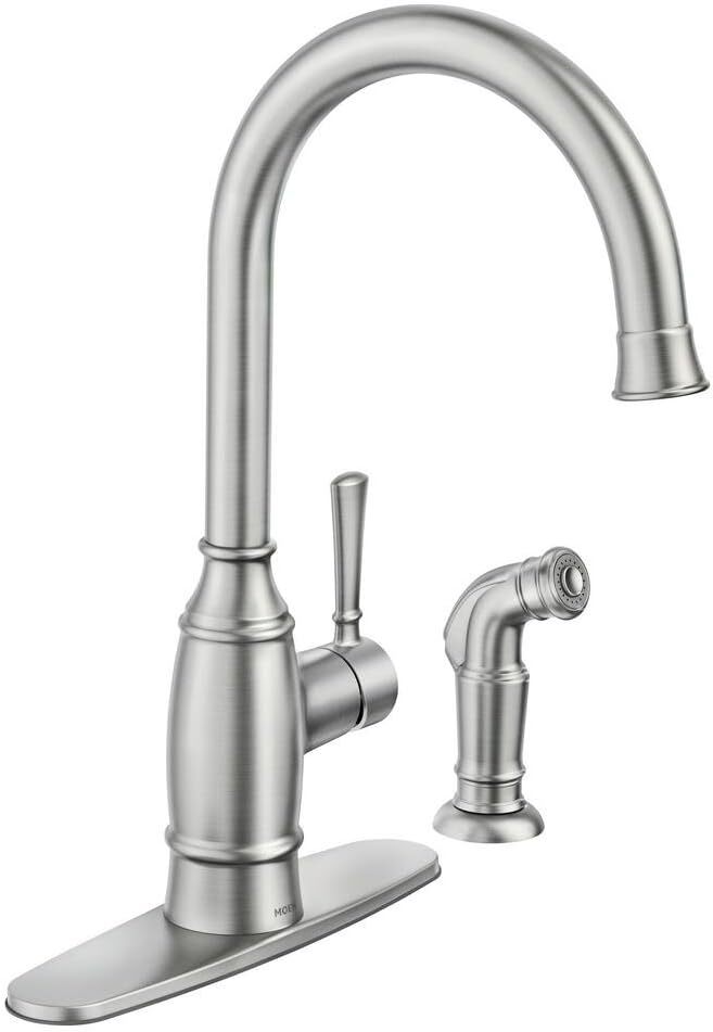 Moen Kitchen Faucet Single-Handle Side Sprayer Spot-Resistant Stainless 87506SRS