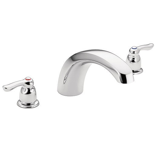 Moen T990 Chateau Two-Handle Low Arc Roman Tub Faucet Trim Set - Polished Chrome