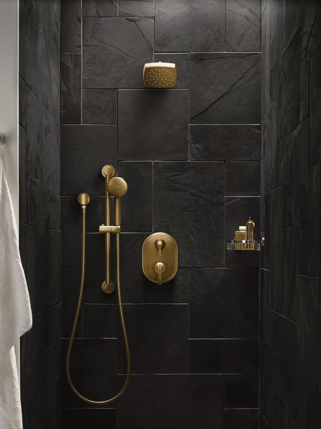 Moen 3868EPBG Eco-Performance Handheld Showerhead W/ Slide Bar - Brushed Gold