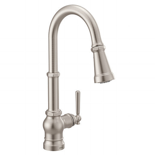 Moen S72003SRS Paterson 1.5 GPM 1 Hole Pull Down Kitchen Faucet - Stainless 