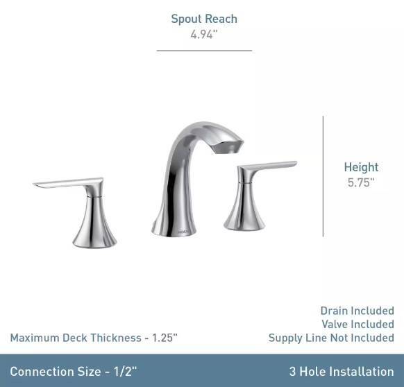 MOEN 84517BZG Findlay 8 in. Widespread 2-Handle Bathroom Faucet in Bronzed Gold