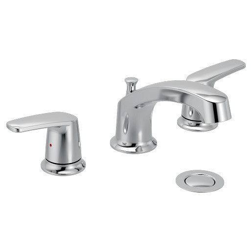 Moen 499545 Chateau 1.2 GPM 2-Handle Low Arc Widespread Bathroom Faucet - Chrome
