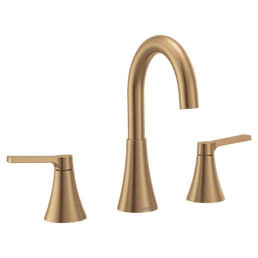 MOEN Mikah 84312BZG Two-Handle High Arc Bathroom Faucet - Bronzed Gold