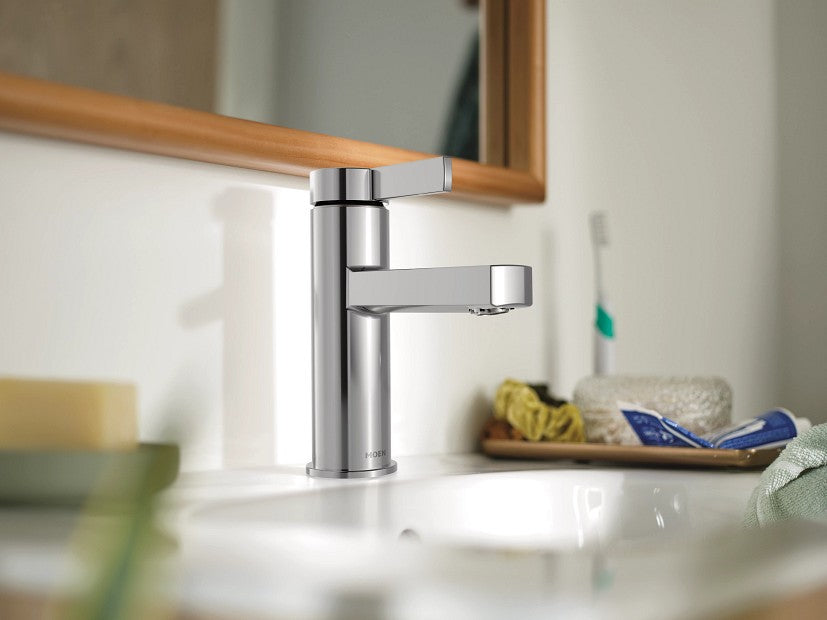 MOEN 84774 Beric Single Hole Single Handle Moder Bathroom Faucet - Chrome