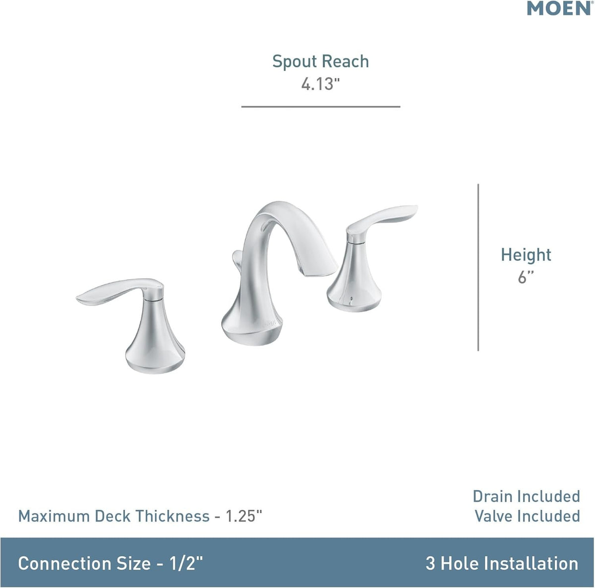 Moen TV6420ORB Eva 2-Handle Widespread Bathroom Faucet - Oil Rubbed Bronze