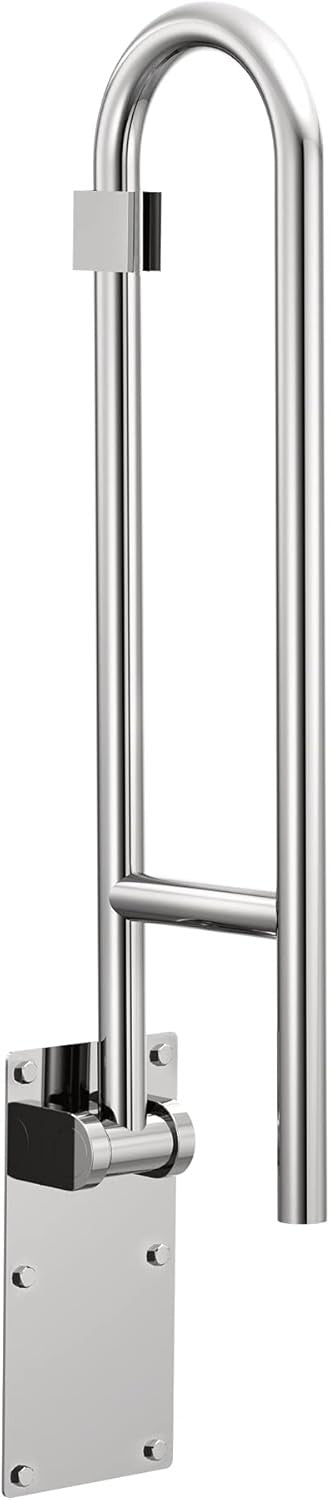 Moen R8960FD Safety Bathroom 30" Flip Up Screw Grab Bar Peened Stainless Steel