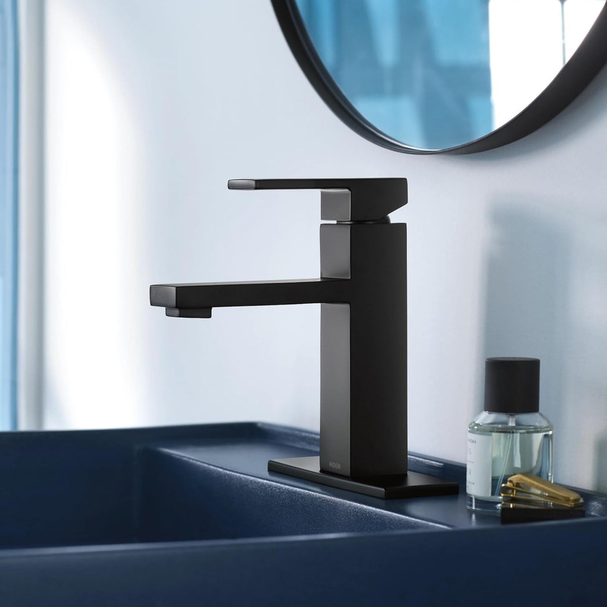 MOEN 84771BL Revyl Single Hole Single Handle Bathroom Faucet - Matte Black