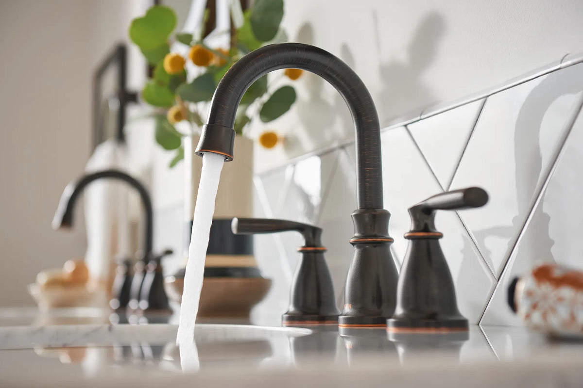 Moen 84539BRB Hilliard 2-Handle High Arc Lavatory Faucet - Mediterranean Bronze