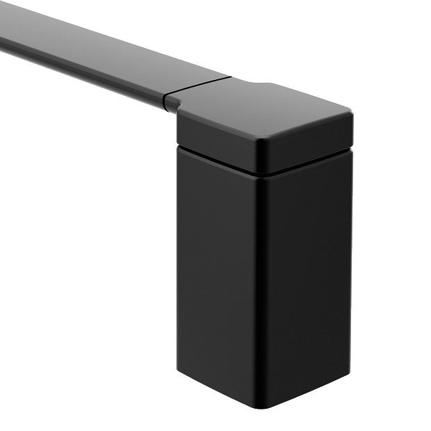 Moen YB8818BL 90 Degree Single 18" Towel Bar - Matte Black