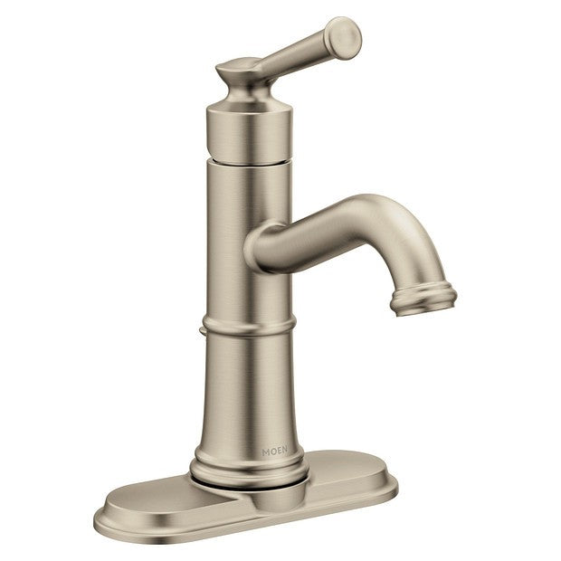 MOEN 6402BN Belfield Single Hole Single-Handle Bathroom Faucet in Brushed Nickel