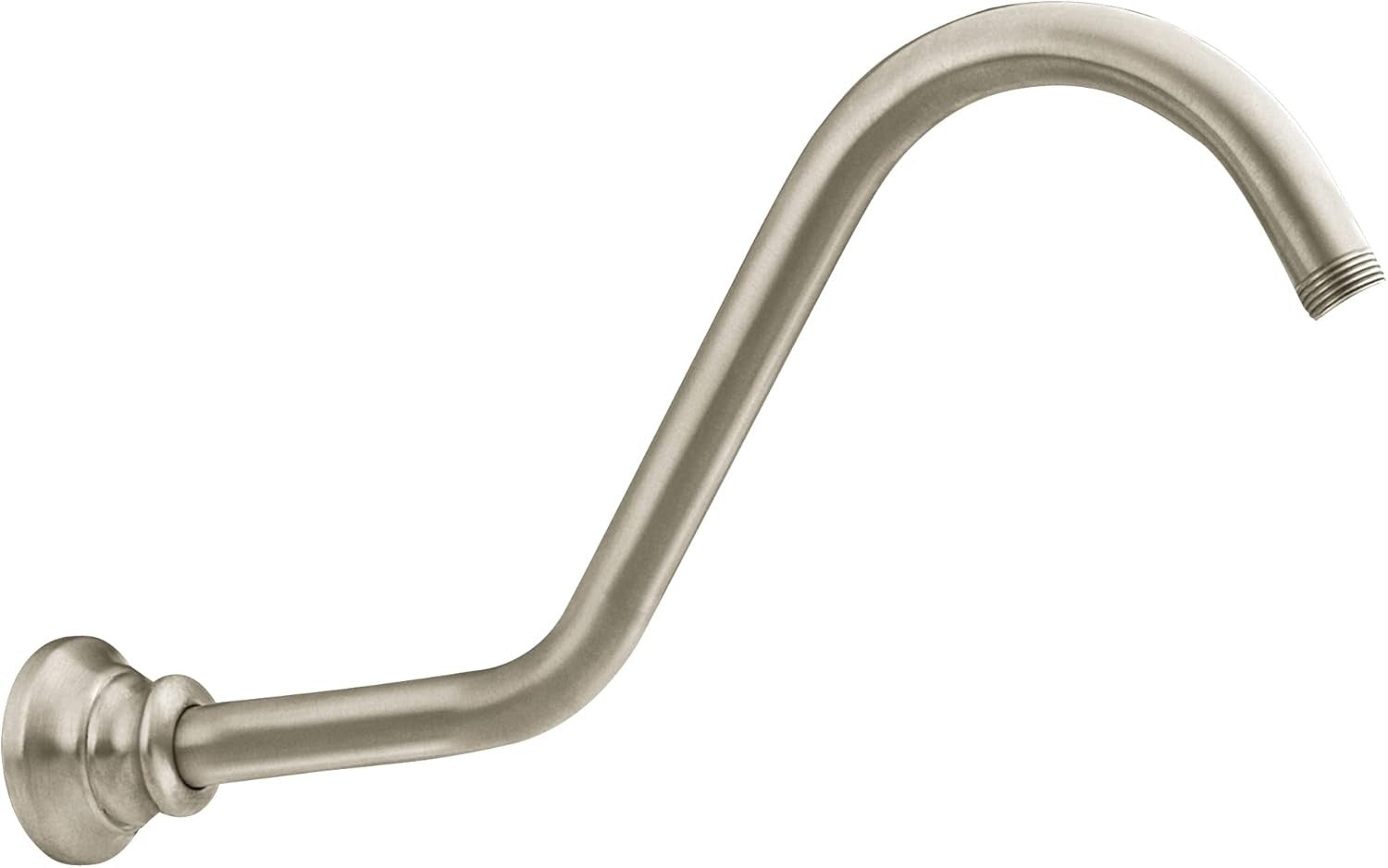 Moen S113BN Waterhill 14" Curved Shower Arm w/ 1/2" Connection - Brushed Nickel