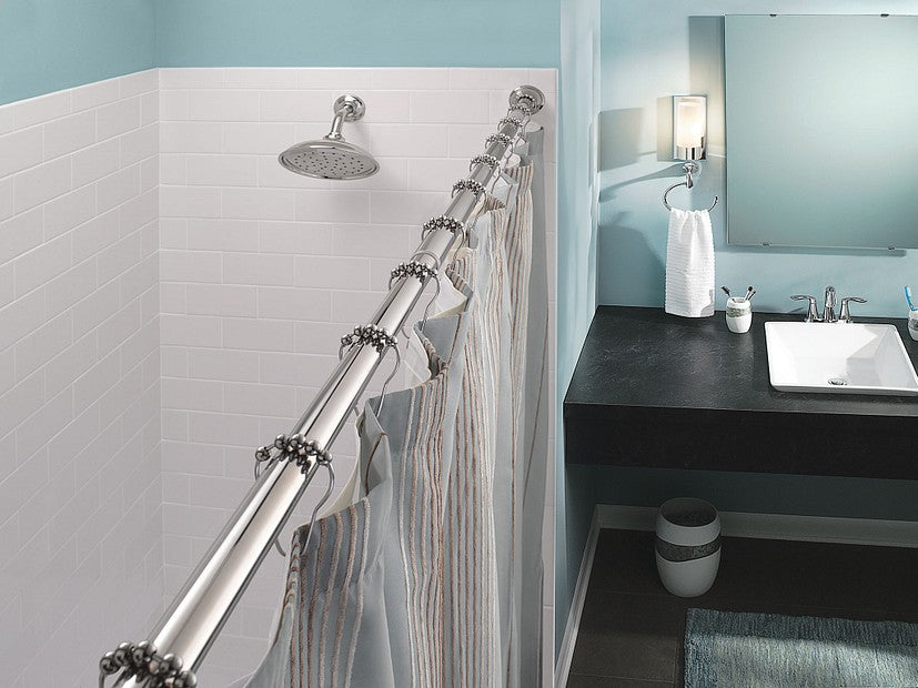 Moen TR1000BN 44” - 72” Adjustable Tension Shower Curtain Rod - Brushed Nickel