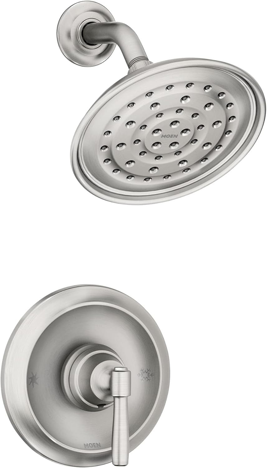 Moen HALLE 82971SRN 1-Handle Shower Trim Kit w/ Posi-Temp Valve Brushed Nickel