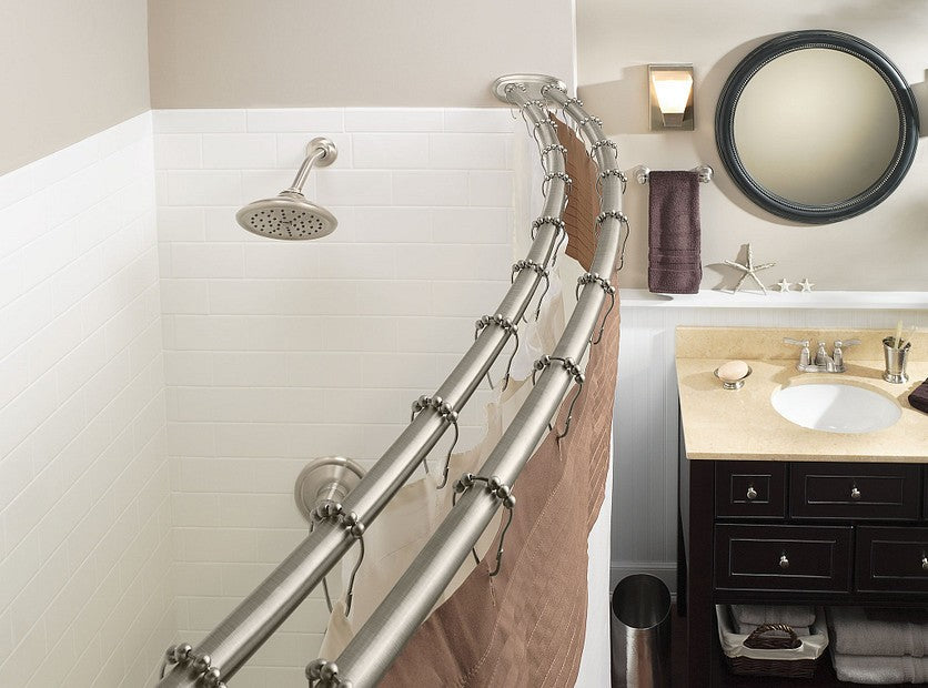 Moen SR2100BN Shower Curtain Rings 12 Pack - Brushed Nickel