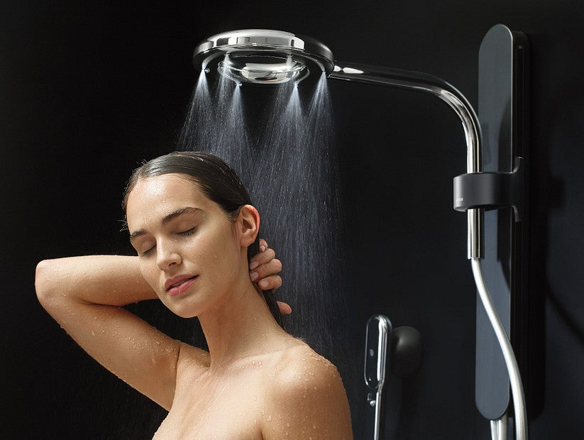 Moen N207C0BLC Nebia 8 in. 2-Function Spa Shower Head - Matte Black & Chrome