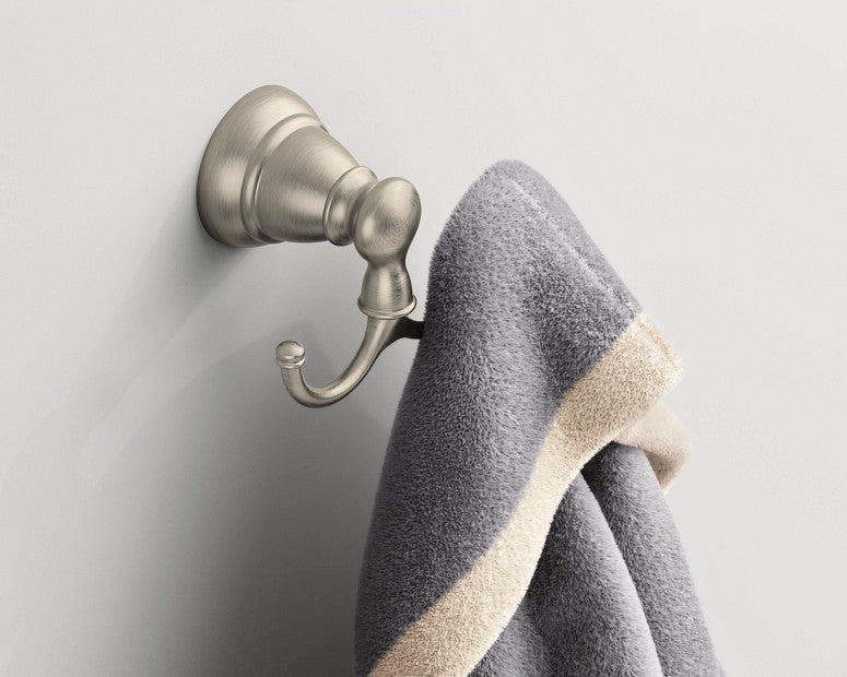 MOEN Y2603BN Banbury Bathroom Double Robe Hook - Brushed Nickel