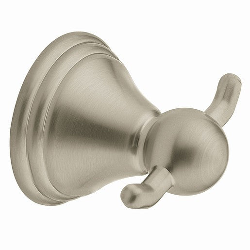 Moen DN8403BN Preston Double Robe Hook - Spot Resist Brushed Nickel