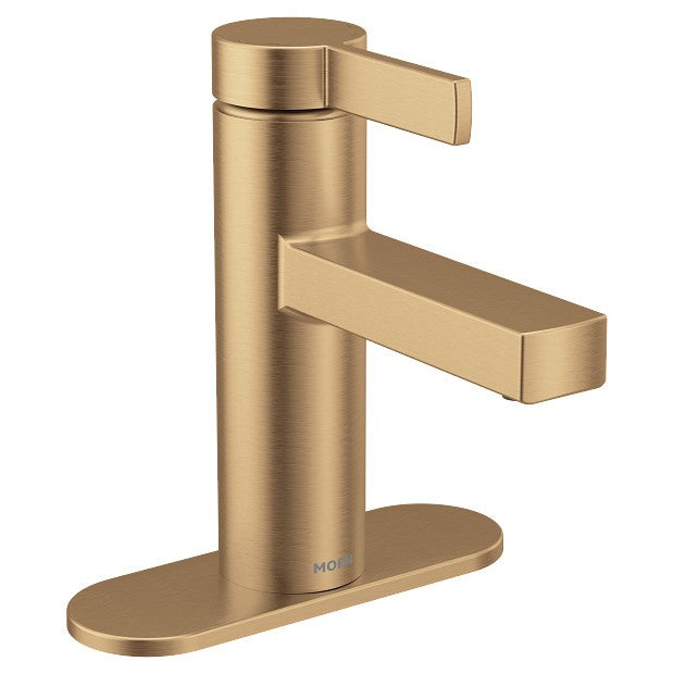 MOEN 84774BZG Beric Single-Hole/Centerset Bathroom Faucet - Bronzed Gold